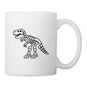 Prehistoric T-Rex Fossil Artwork - Coffee/Tea Mug - white - Right