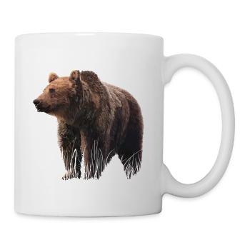 Bear Woodland Watercolor - Coffee/Tea Mug - white - Right