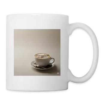 Morning Coffee Latte Art - Coffee/Tea Mug - white - Right