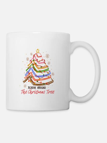 Readin' Around The Christmas Tree - Coffee/Tea Mug - white