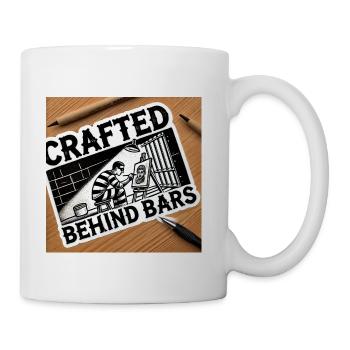 Crafted Behind Bars Illustration - Coffee/Tea Mug - white - Right