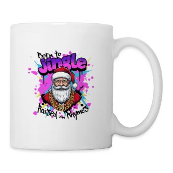Graffiti Santa Gold Chain Tee - Coffee/Tea Mug - white - Right