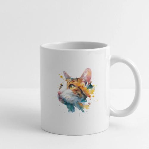 Cat: Feline Ink Burst - Coffee/Tea Mug