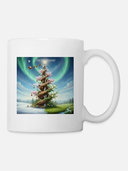 United Seasons Christmas Spiral Tree - Coffee/Tea Mug - white