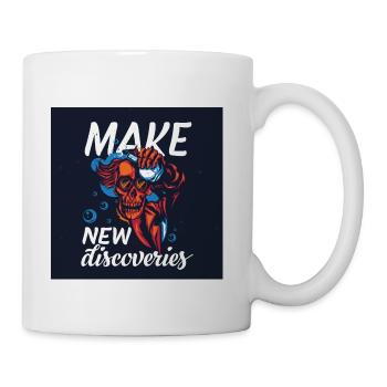 Make New Discoveries Skull Dive - Coffee/Tea Mug - white - Right