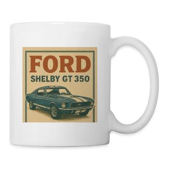 Vintage Ford Shelby GT350  - Coffee/Tea Mug - white - Right