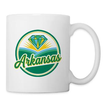 Arkansas Diamond Sunrise Emblem - Coffee/Tea Mug - white - Right