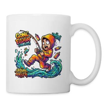 Urban Angler Neon Splash - Coffee/Tea Mug - white - Right