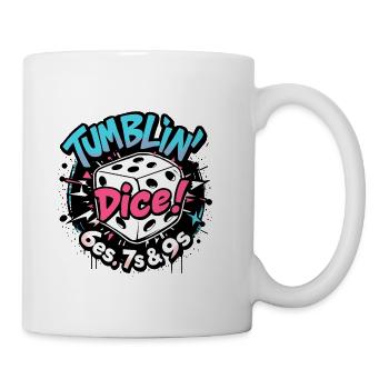 Tumblin' Dice Neon Retro - Coffee/Tea Mug - white - Right
