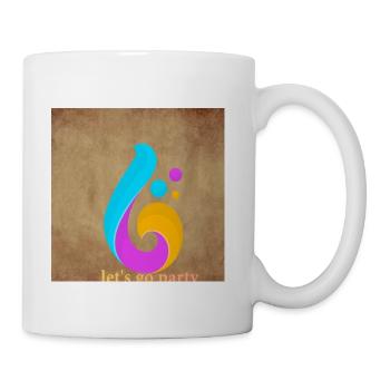 Color Burst Swirl Party - Coffee/Tea Mug - white - Right
