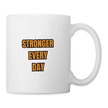 Stronger Every Day Diamond Glyphs - Coffee/Tea Mug - white - Right