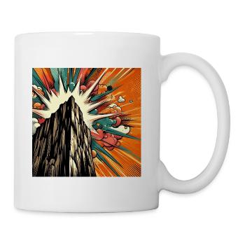Mountain Burst Pop Art Explosion - Coffee/Tea Mug - white - Right