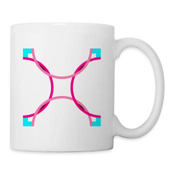 Neon Ring Lattice - Coffee/Tea Mug - white - Right