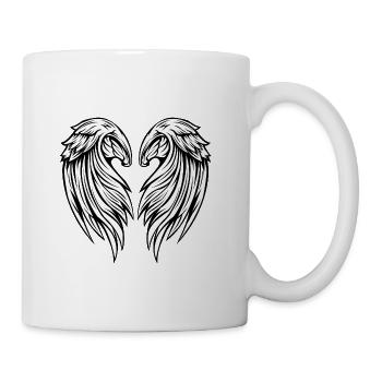 Feathered Heart Wings - Coffee/Tea Mug - white - Right