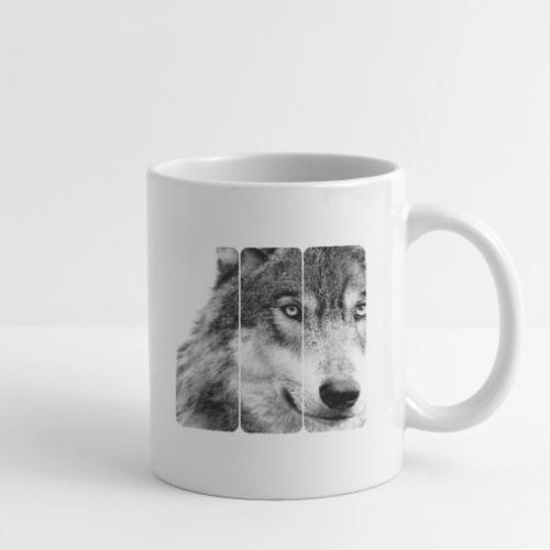 Wolf Face Triptych: Silent Alpha - Coffee/Tea Mug