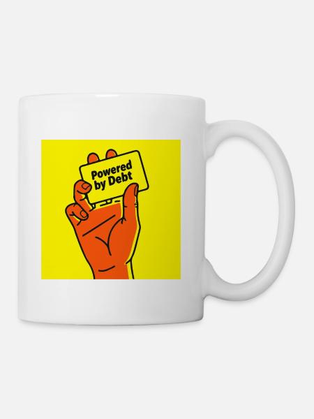 Powered by Debt Card - Coffee/Tea Mug - white