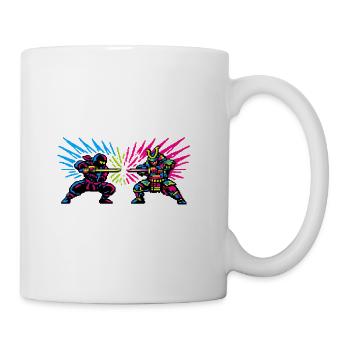 Neon Robot Clash - Coffee/Tea Mug - white - Right