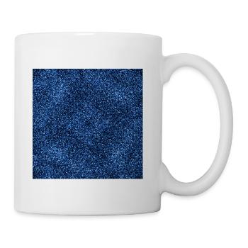 Blue Glitter Nebula Texture - Coffee/Tea Mug - white - Right