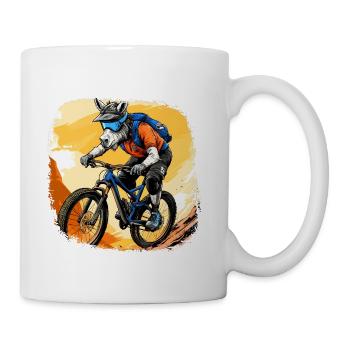 Donkey Mountainbiker / Bike Donkey - Coffee/Tea Mug - white - Right