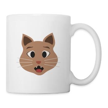 Surprised cat - Coffee/Tea Mug - white - Right