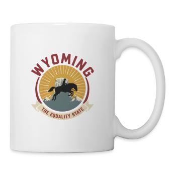 Wyoming Equality Emblem - Coffee/Tea Mug - white - Right