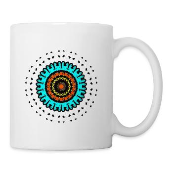 Electric Sun Mandala - Coffee/Tea Mug - white - Right