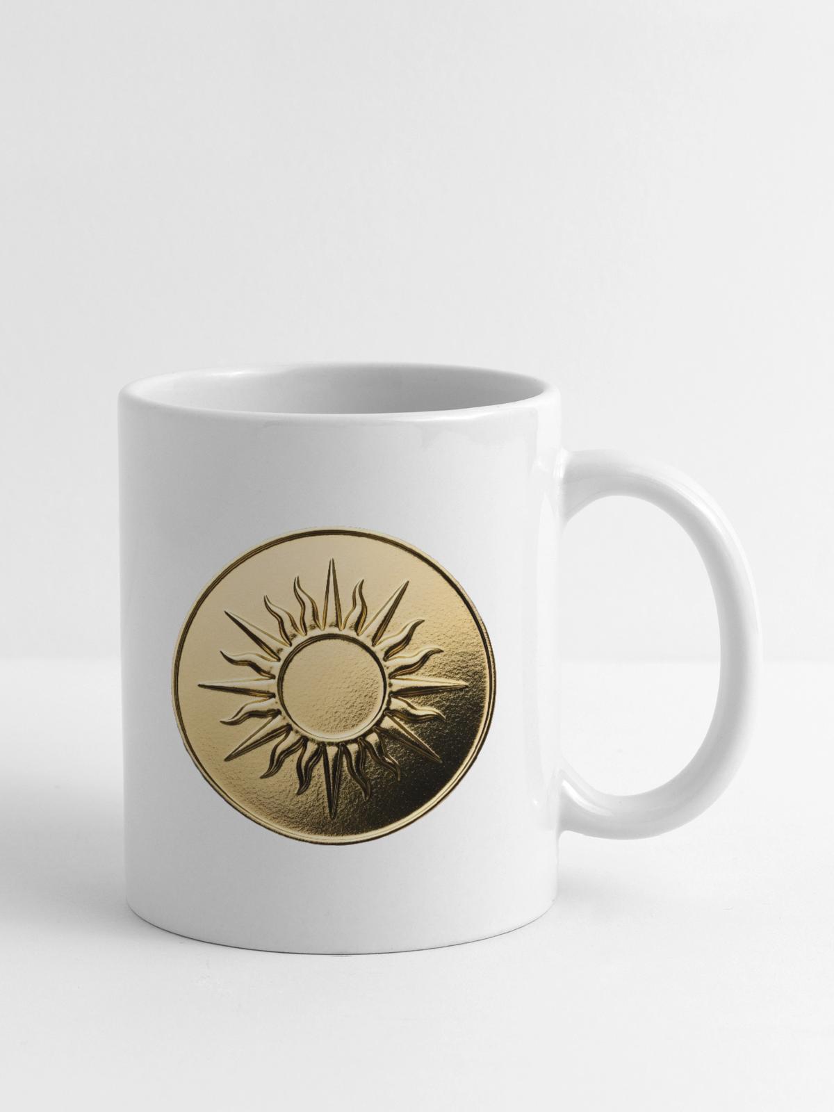 Golden Sunburst Emblem - Coffee/Tea Mug - white - Right