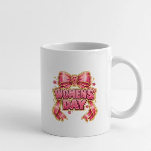 Cute Pink Bow Women’s Day Feminist Symbol - Coffee/Tea Mug