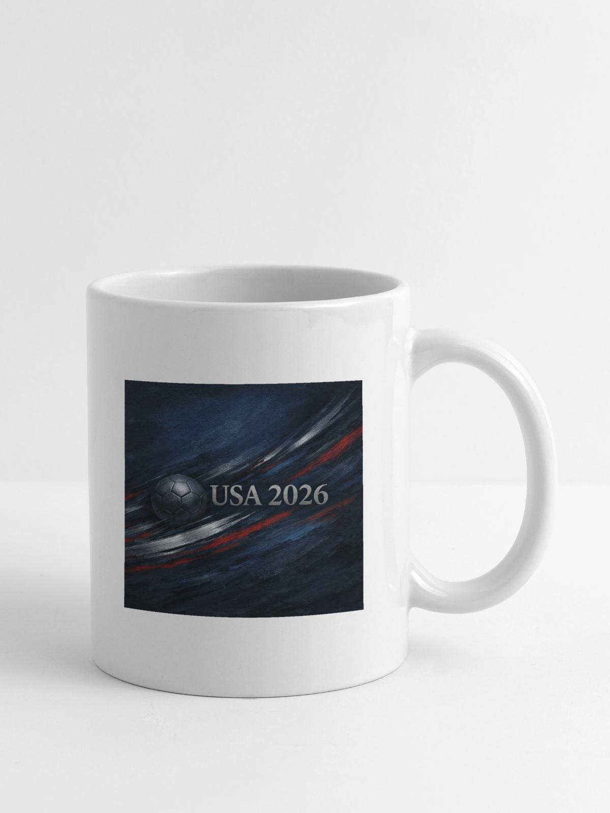 USA 2026 Soccer Emblem - Coffee/Tea Mug - white - Right