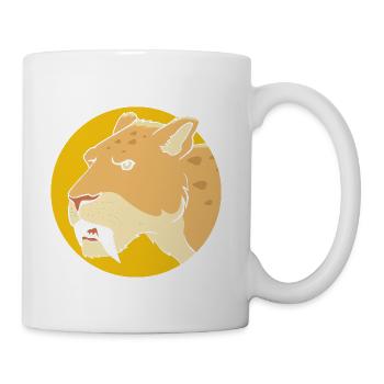 Sabertooth Tiger Prehistoric Smilodon - Coffee/Tea Mug - white - Right