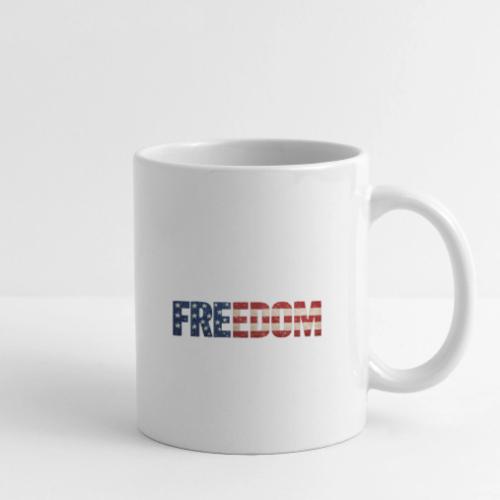 Freedom American Flag Distressed Patriotic Shirt - Coffee/Tea Mug