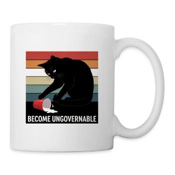 Shadow Cat and Spilled Gold - Coffee/Tea Mug - white - Right