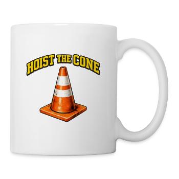 Hoist The Cone Funny Baseball Meme - Coffee/Tea Mug - white - Right