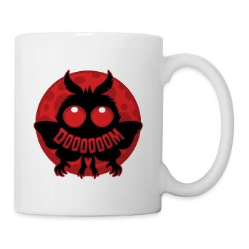 Mini Moonlit Mothman of DOOOOOOM - Coffee/Tea Mug - white - Right