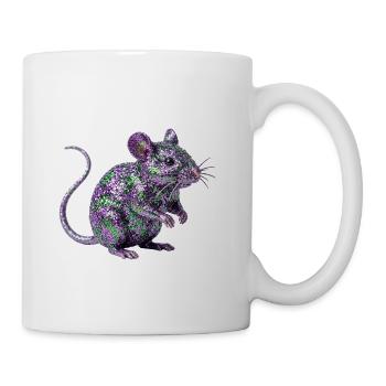 Galaxy Speckle Glitter Mouse - Coffee/Tea Mug - white - Right