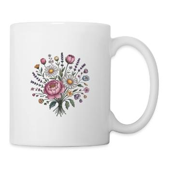 Pastel Bloom Bouquet - Coffee/Tea Mug - white - Right