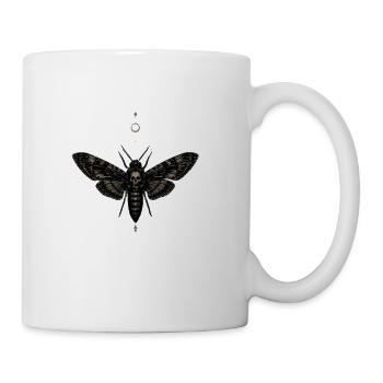 Moonlit Skull Moth Dagger Design - Coffee/Tea Mug - white - Right