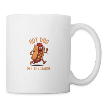 Hot Dog Off the Leash - Coffee/Tea Mug - white - Right
