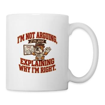 Bulldog Logic Facts Tee - Coffee/Tea Mug - white - Right