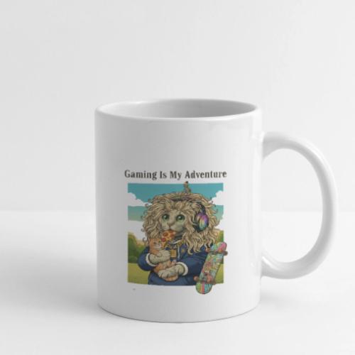 Gaming Cat Adventure: Pizza & Skates - Coffee/Tea Mug