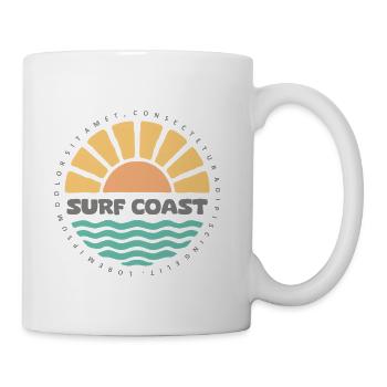 Sunrise Surf Coast Logo - Coffee/Tea Mug - white - Right