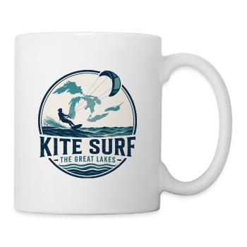 Kite Surf Great Lakes Logo Tee - Coffee/Tea Mug - white - Right