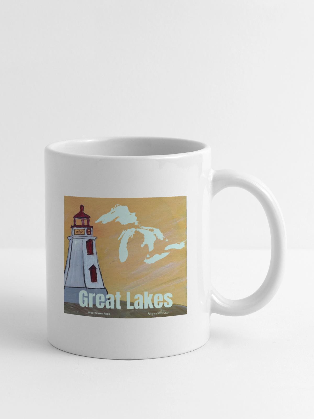 Great Lakes Lighthouse Glow - Coffee/Tea Mug - white - Right