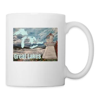 Great Lakes Lighthouse Poster - Coffee/Tea Mug - white - Right