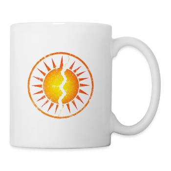 Cracked Sunburst Emblem - Coffee/Tea Mug - white - Right