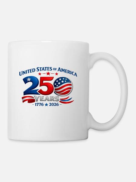 USA 250th Anniversary Emblem 1776-2026 - Coffee/Tea Mug - white