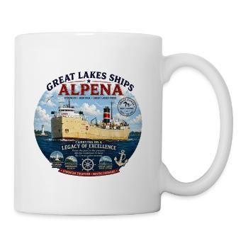 Alpena Great Lakes Ship Legacy - Coffee/Tea Mug - white - Right