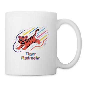 Neon Tiger Pop Art Burst - Coffee/Tea Mug - white - Right