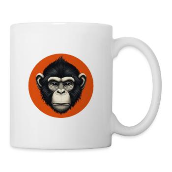 Cracked Chimp Circle - Coffee/Tea Mug - white - Right