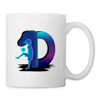 Neon Silhouette in Portal - Coffee/Tea Mug - white - Right
